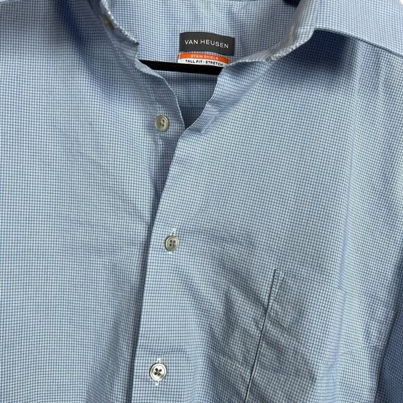 Van Heusen Men’s 17 1/2 X 37/38 TALL fit button-down shirt - Picture 4 of 8